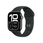 Apple Watch Series 10 GPS 42mm Jet Black Aluminum Case with Black Sport Band